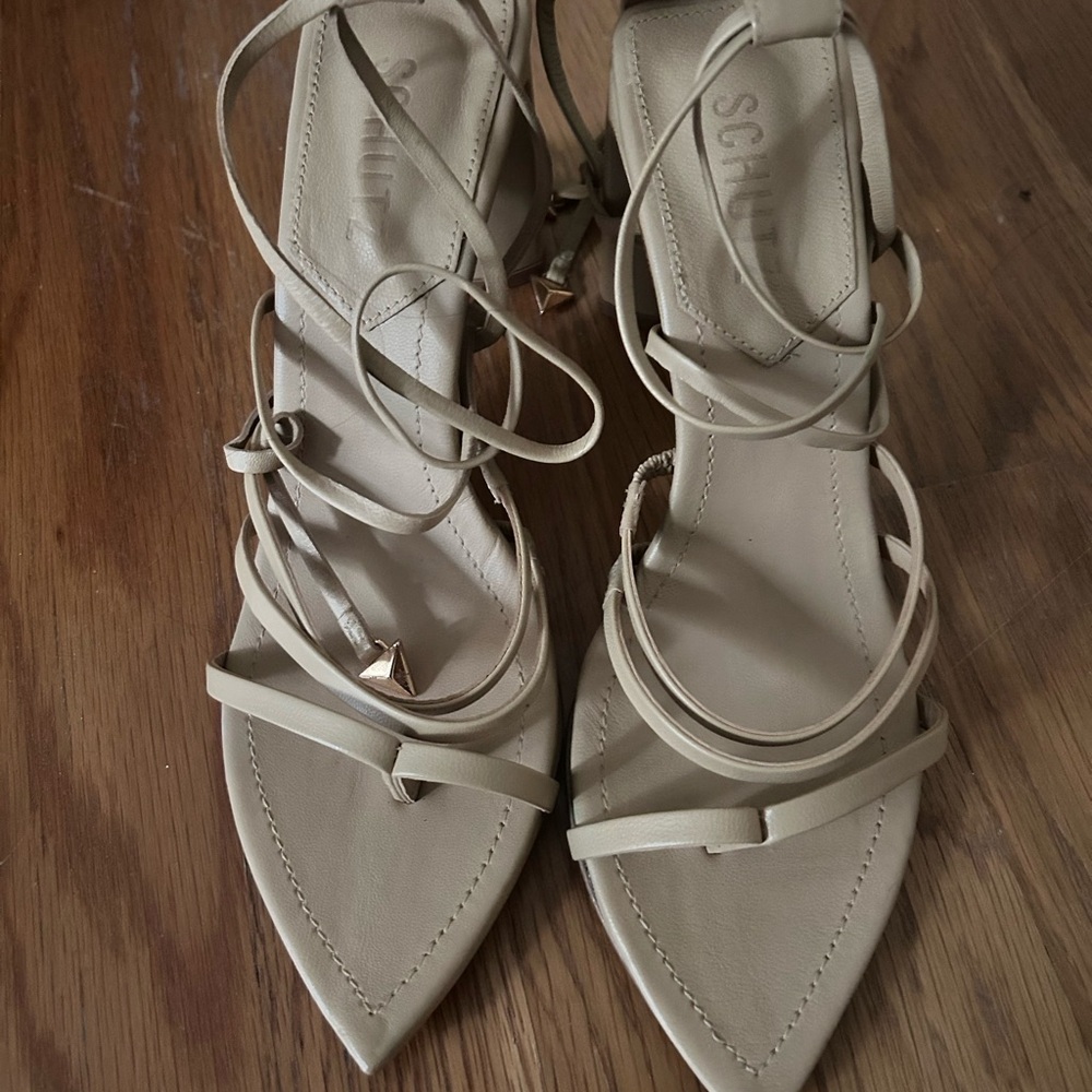 Schutz Women's Tan Strappy Heels